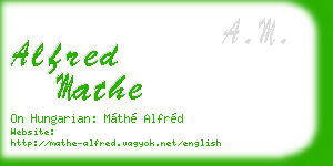alfred mathe business card